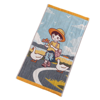 Gáza bavlnená detská utierka na tvár, 32 priadzí, jacquardové tkanie, 50 g, možnosť tlače loga