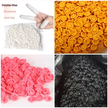 Jednorázové latexové prstové návleky na manikúru – hrubšie, s textúrou, odolné voči opotrebeniu a prepichnutiu