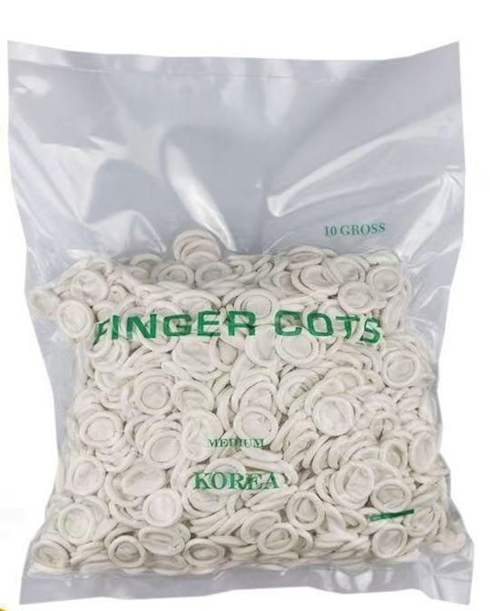 Jednorázové latexové prstové návleky na manikúru – hrubšie, s textúrou, odolné voči opotrebeniu a prepichnutiu