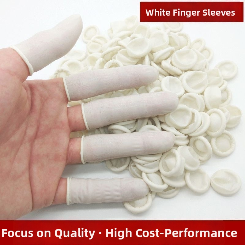 Jednorázové latexové prstové návleky na manikúru – hrubšie, s textúrou, odolné voči opotrebeniu a prepichnutiu