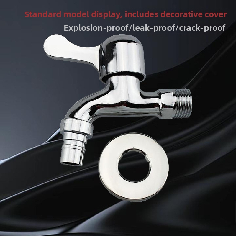 Prívod vody pre práčku, zinková zliatina, iba studená voda, rýchle otvorenie, priemer vstupu/výstupu 15 mm