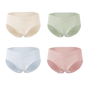Tehotenské spodné nohavičky z čistého bavlneného materiálu, nízky pás, bezšvové, podpora brucha, bavlnená výstelka v rozkroku