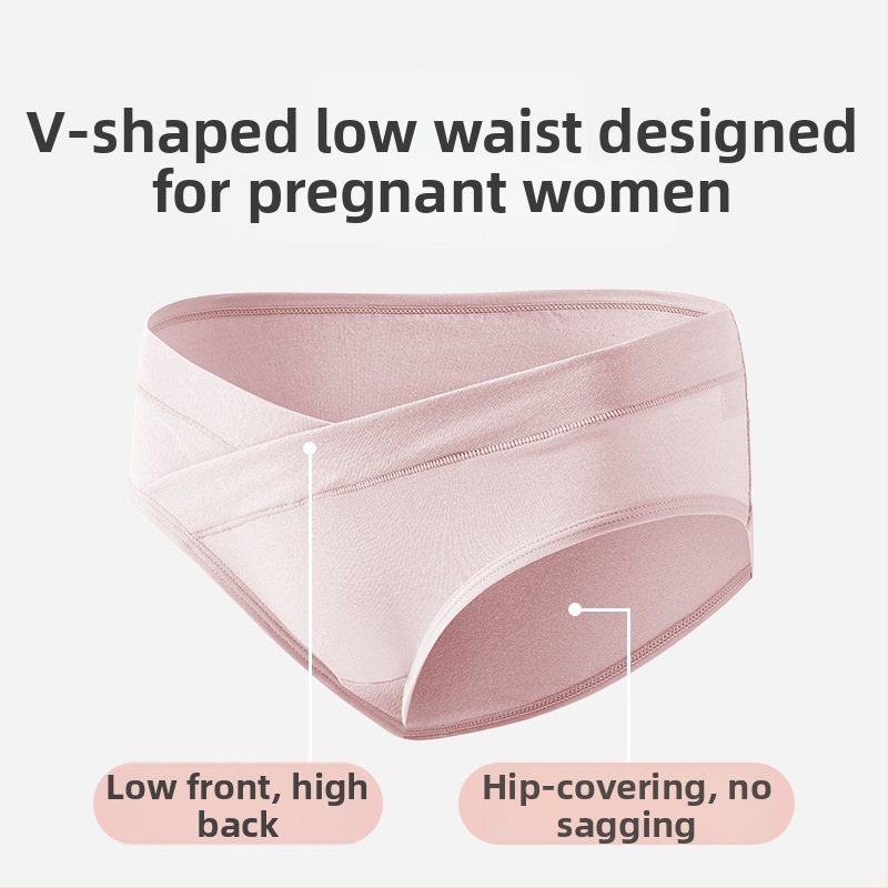 Tehotenské spodné nohavičky z čistého bavlneného materiálu, nízky pás, bezšvové, podpora brucha, bavlnená výstelka v rozkroku