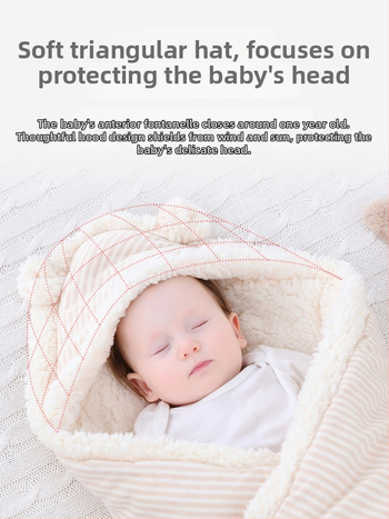 Dječja swaddle deka od pamuka, sintetička punila, prugasti uzorak, za novorođenčad, jesen-zima