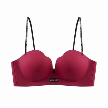 Bešivová Push-Up podprsenka bez drôtov pre malé prsia, zhromažďuje bočné tuky, 3/4 košíčky, tvarované košíčky – tenký horný, hrubší spodný, pevné dvojité ramienka, zadný tri háčiky