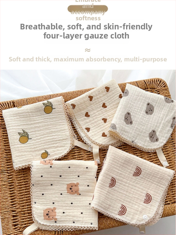 Servítka na sliny pre deti - 100% bavlna (≥95%), vysoká savosť, značka Hanbei