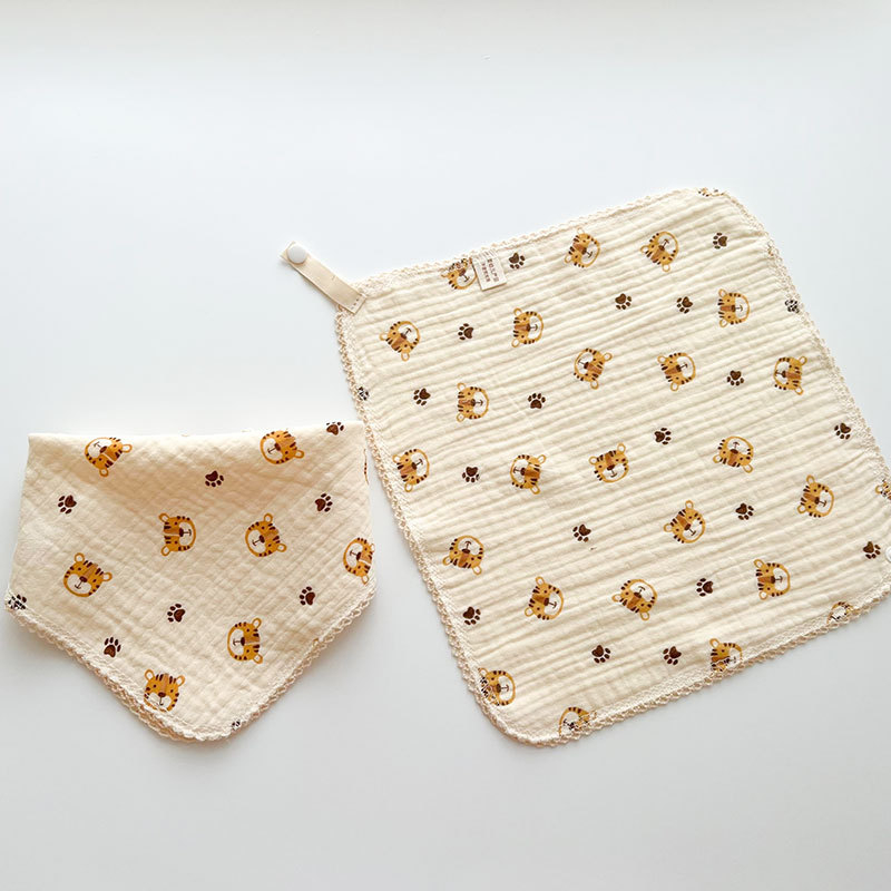 Servítka na sliny pre deti - 100% bavlna (≥95%), vysoká savosť, značka Hanbei