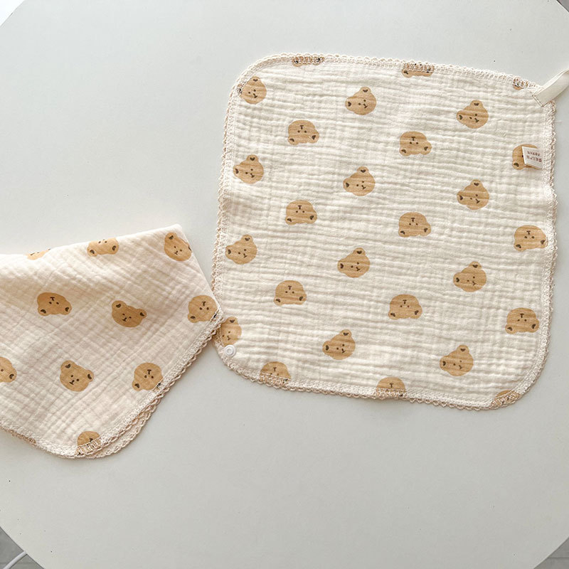 Servítka na sliny pre deti - 100% bavlna (≥95%), vysoká savosť, značka Hanbei