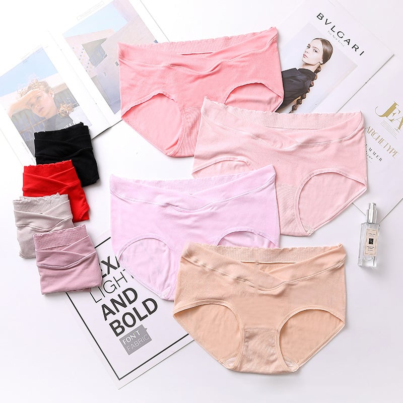 Tehotenské spodné prádlo, jemné na pokožke a tenké, stredný pás (nylónová tkanina; bavlnená výstelka v rozkroku; rýchle sušenie)