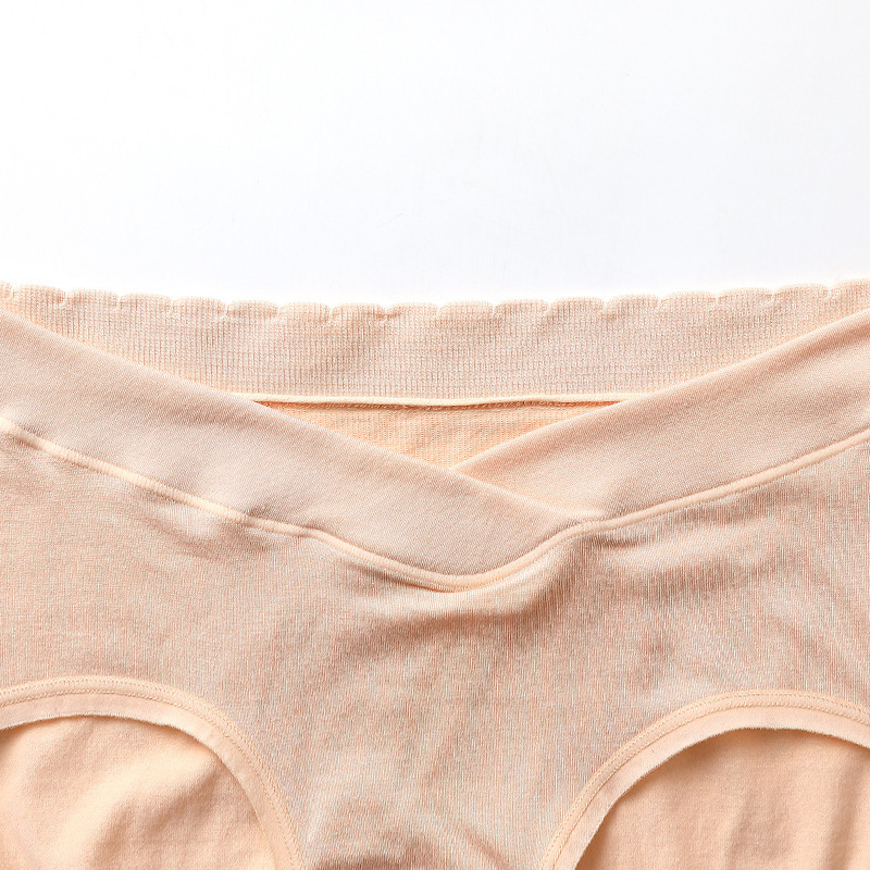 Tehotenské spodné prádlo, jemné na pokožke a tenké, stredný pás (nylónová tkanina; bavlnená výstelka v rozkroku; rýchle sušenie)