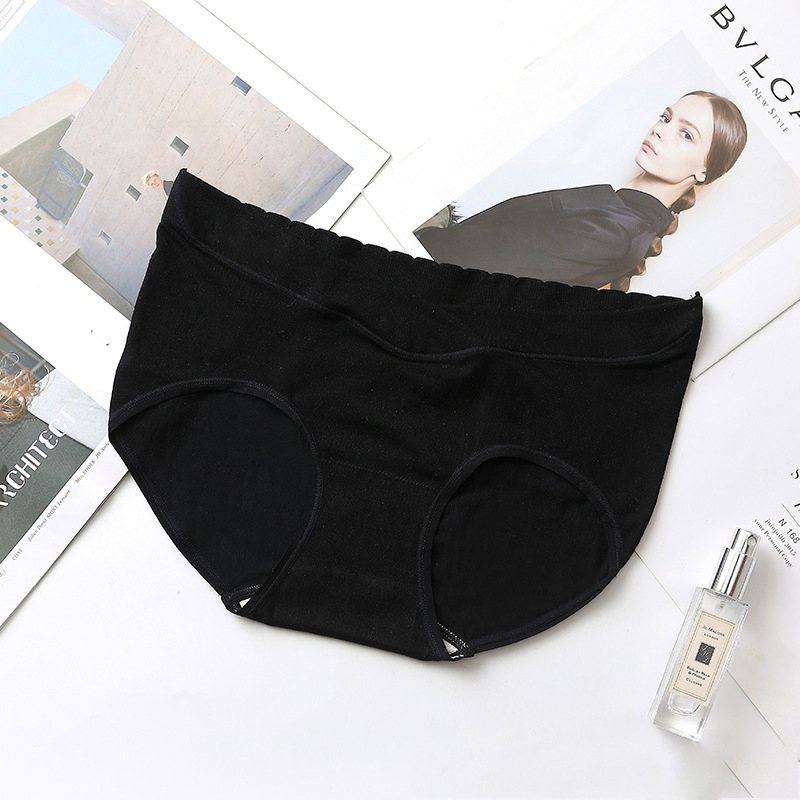 Tehotenské spodné prádlo, jemné na pokožke a tenké, stredný pás (nylónová tkanina; bavlnená výstelka v rozkroku; rýchle sušenie)