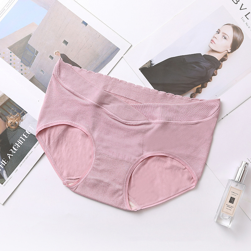 Tehotenské spodné prádlo, jemné na pokožke a tenké, stredný pás (nylónová tkanina; bavlnená výstelka v rozkroku; rýchle sušenie)