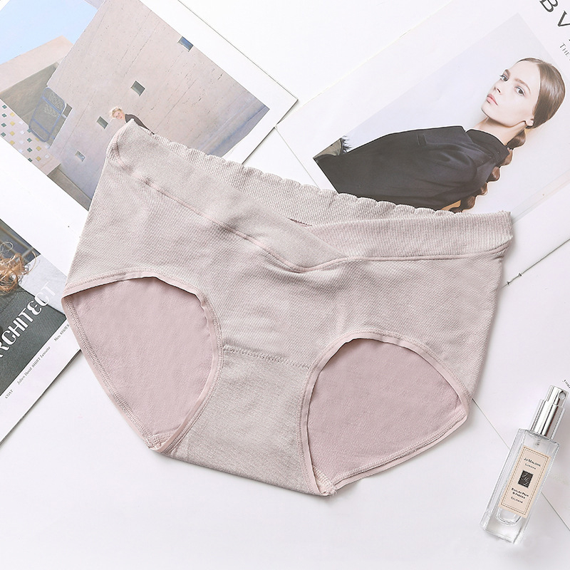 Tehotenské spodné prádlo, jemné na pokožke a tenké, stredný pás (nylónová tkanina; bavlnená výstelka v rozkroku; rýchle sušenie)