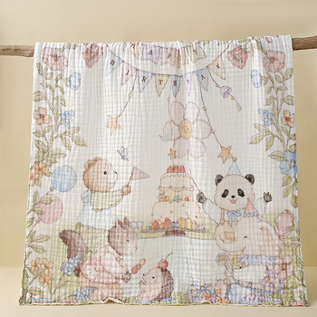 Dieťa šesťvrstvový bavlnený gáza uterák na balenie, 100% bavlna, 300–400 g, pre novorodencov