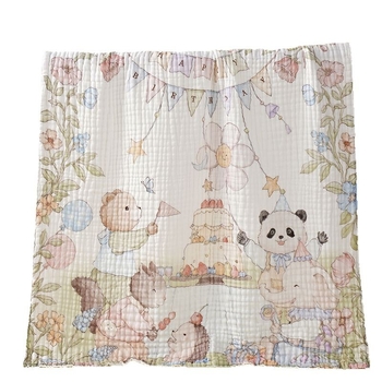 Dieťa šesťvrstvový bavlnený gáza uterák na balenie, 100% bavlna, 300–400 g, pre novorodencov