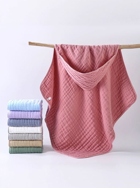 Prosop de baie cu glugă pentru nou-născuți și pătură de înfășare – 100% bumbac, 0–1 an, modele animale/desene animate