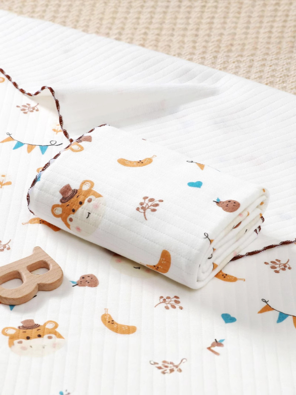 Swaddle deka od 100% pamuka za novorođenčad – Proljeće 2025, za dob 0–12 mjeseci, uzorci: životinje, pruge, mreža, jednobojno, crtani filmovi