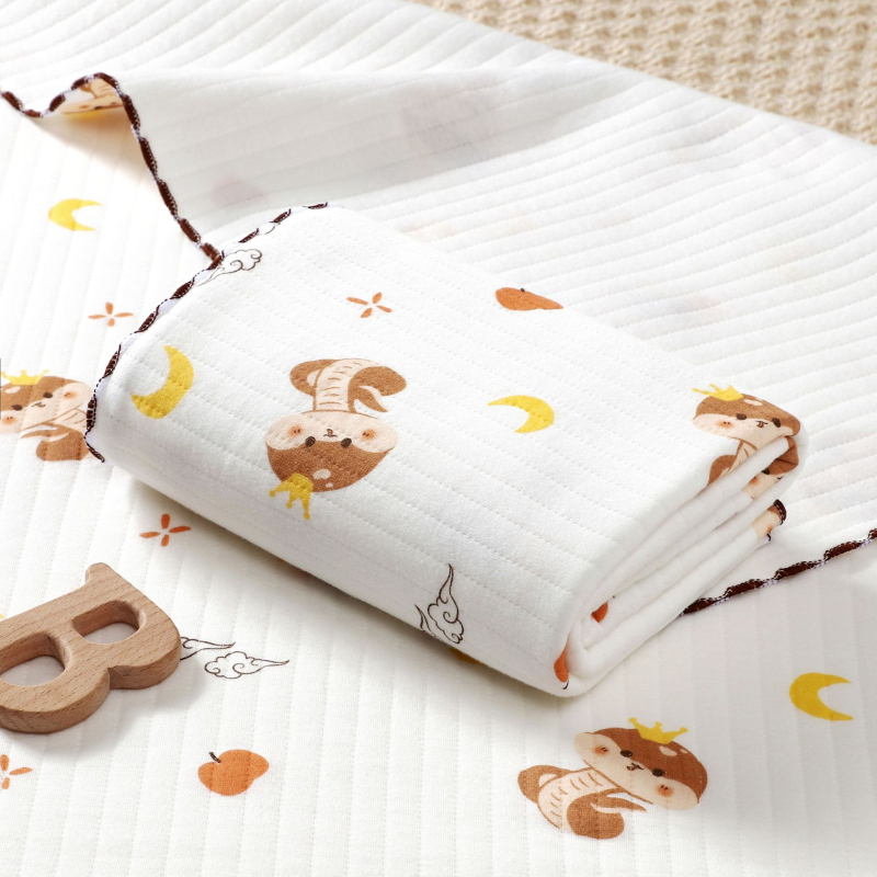 Swaddle deka od 100% pamuka za novorođenčad – Proljeće 2025, za dob 0–12 mjeseci, uzorci: životinje, pruge, mreža, jednobojno, crtani filmovi