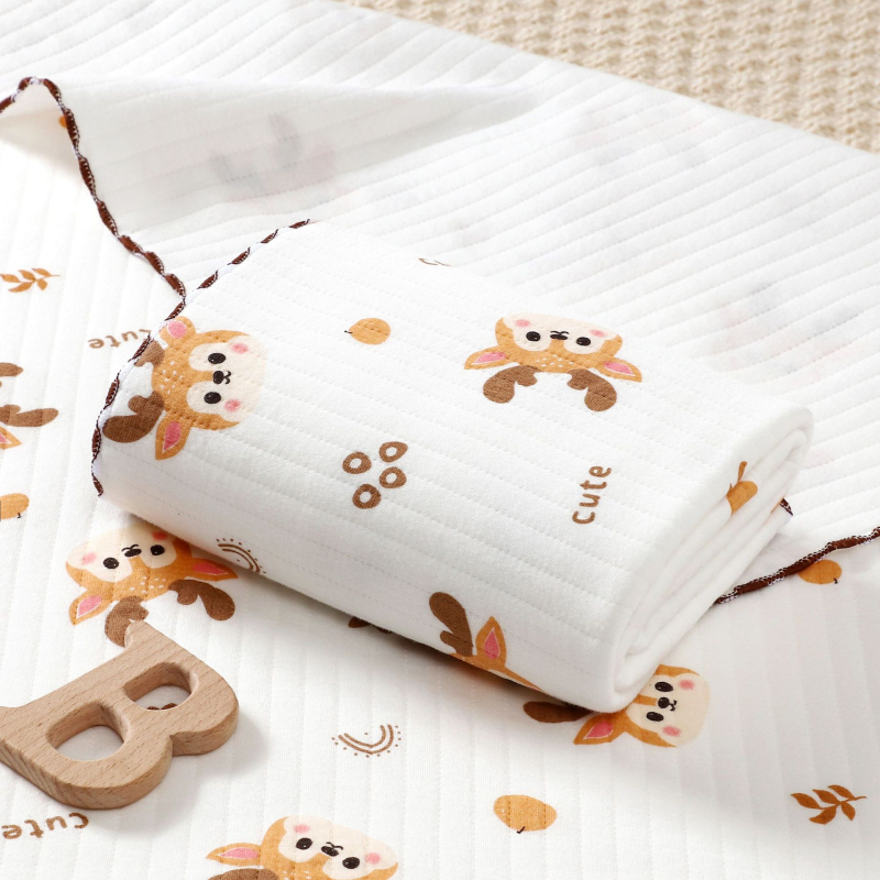 Swaddle deka od 100% pamuka za novorođenčad – Proljeće 2025, za dob 0–12 mjeseci, uzorci: životinje, pruge, mreža, jednobojno, crtani filmovi