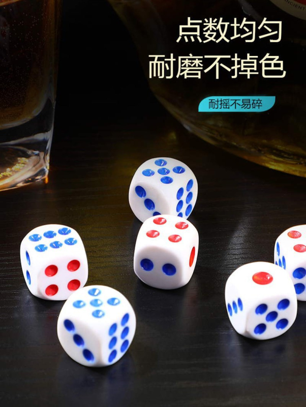 Dobókockák – műanyag, lekerekített sarkú, 10 000 darabos készlet, Runwei