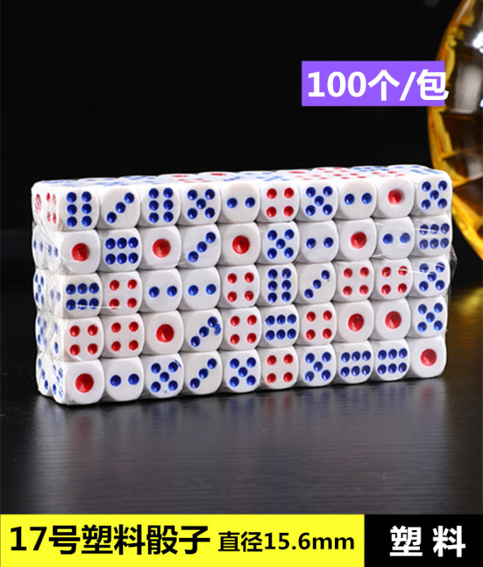 Dobókockák – műanyag, lekerekített sarkú, 10 000 darabos készlet, Runwei