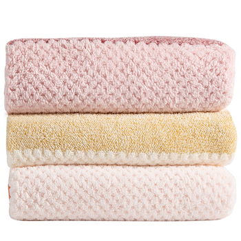 Кърпа с ананасова шарка на райета, удебелена, без памук, обшита, от суперфин влакна, 150D, тегло 80–100 g, кърпа за лице и за изсушаване на коса