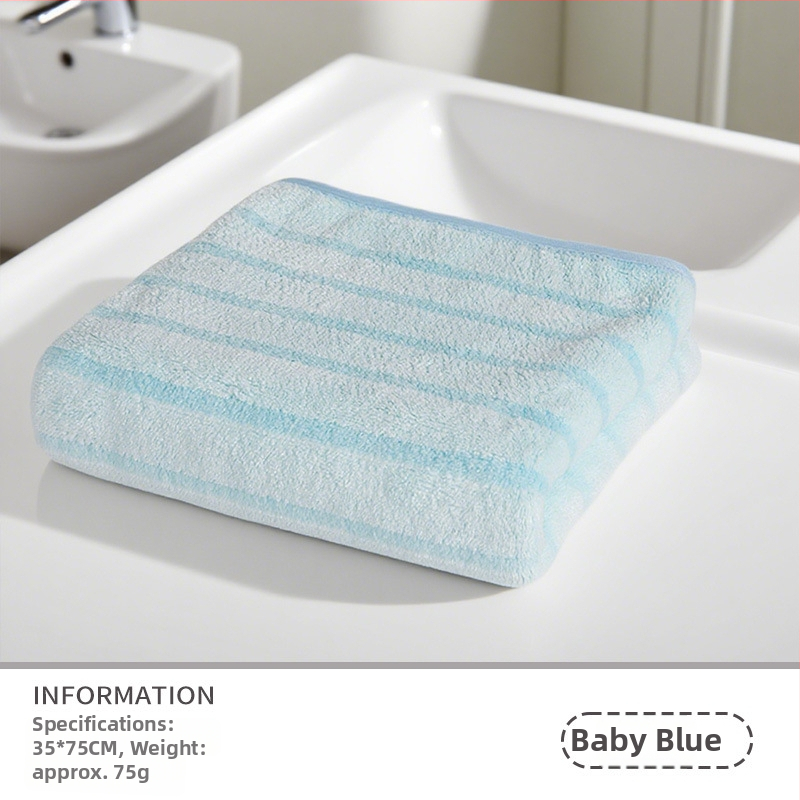 Кърпа с ананасова шарка на райета, удебелена, без памук, обшита, от суперфин влакна, 150D, тегло 80–100 g, кърпа за лице и за изсушаване на коса