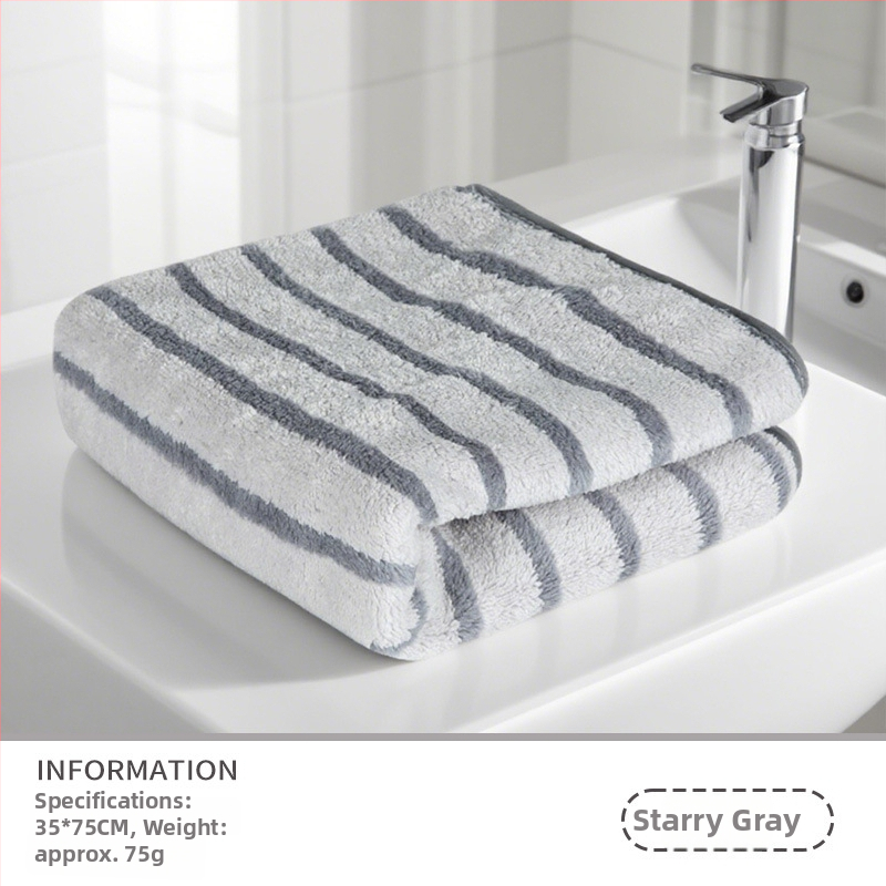 Кърпа с ананасова шарка на райета, удебелена, без памук, обшита, от суперфин влакна, 150D, тегло 80–100 g, кърпа за лице и за изсушаване на коса