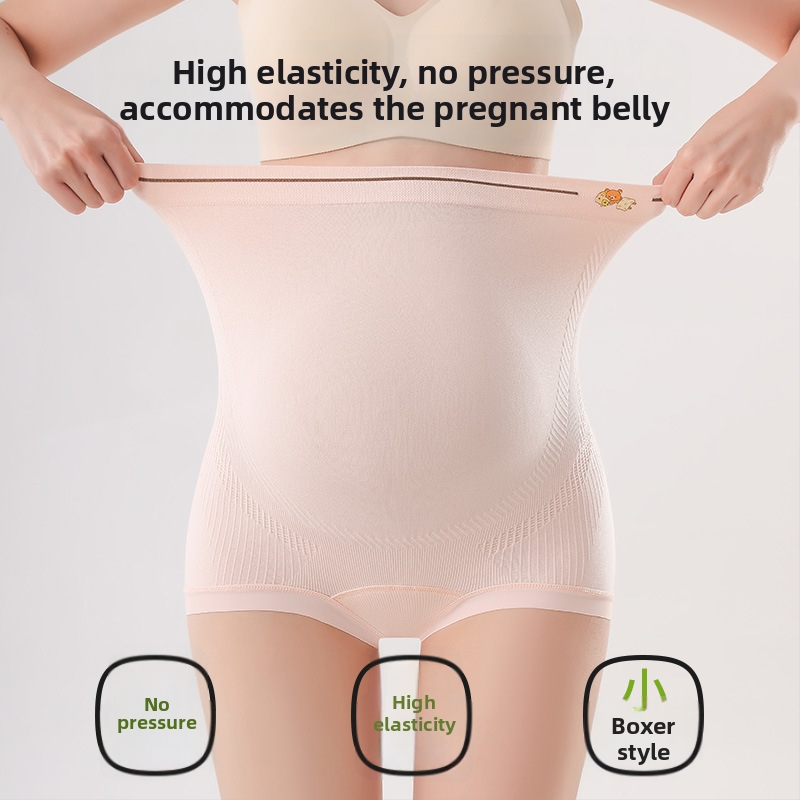 Tehotenské dámske spodné prádlo s vysokým pásom, bezšvové, hlavný materiál: nylon, podšívka v rozkroku bavlna