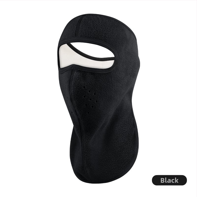 Jazdecká maska z polar fleece, vetru odolná, unisex, šitie štyrmi ihlami a šiestimi niťami