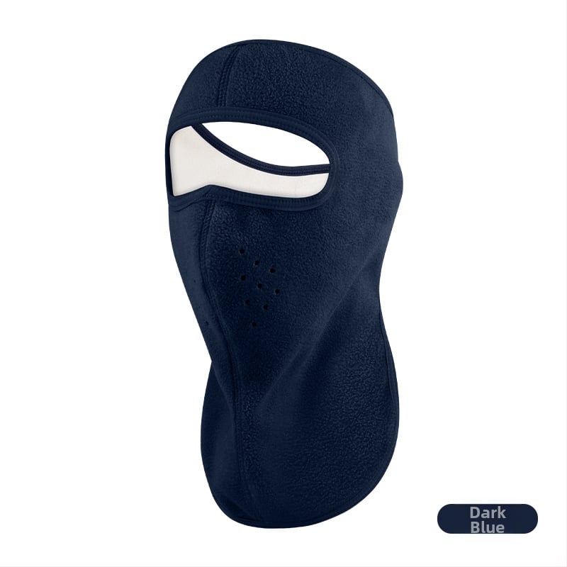 Jazdecká maska z polar fleece, vetru odolná, unisex, šitie štyrmi ihlami a šiestimi niťami