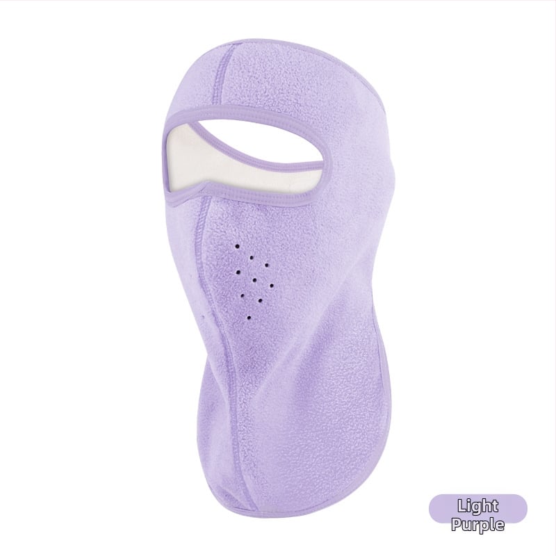 Jazdecká maska z polar fleece, vetru odolná, unisex, šitie štyrmi ihlami a šiestimi niťami