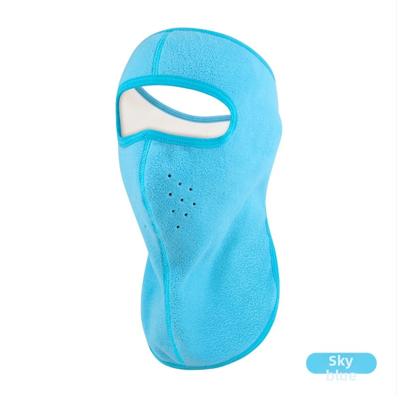 Jazdecká maska z polar fleece, vetru odolná, unisex, šitie štyrmi ihlami a šiestimi niťami