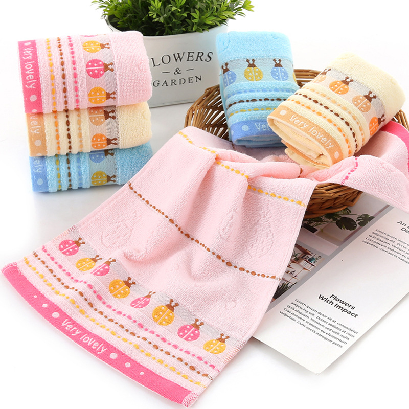 Detský bavlnený uterák na tvár, Jacquard, 32s, 50–80 g, vlastné vyšívanie