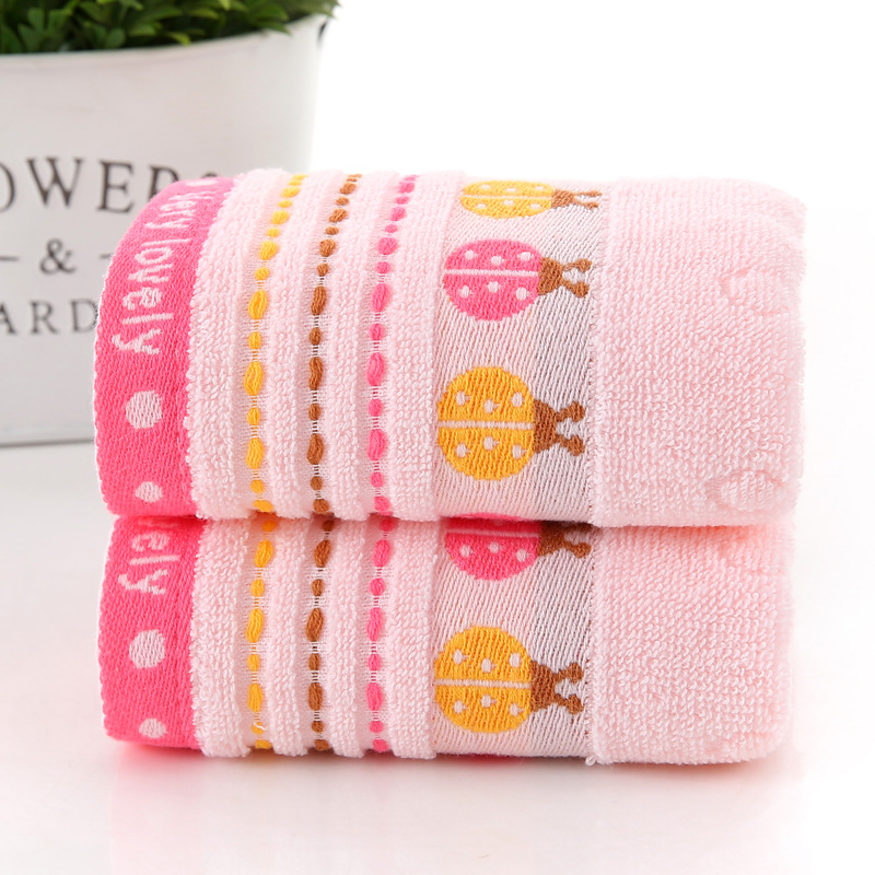 Detský bavlnený uterák na tvár, Jacquard, 32s, 50–80 g, vlastné vyšívanie