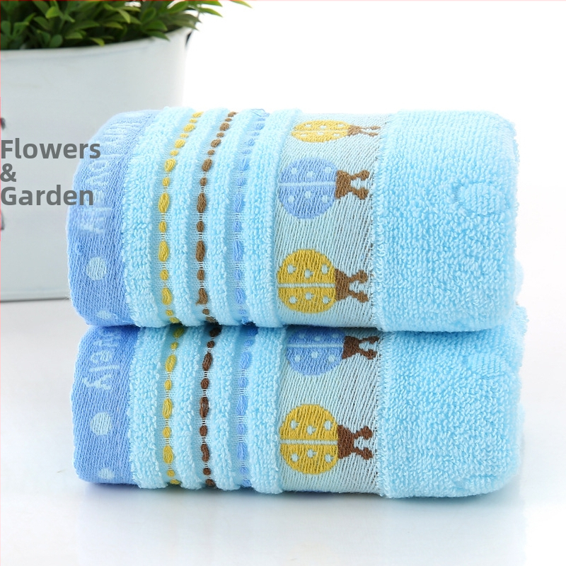 Detský bavlnený uterák na tvár, Jacquard, 32s, 50–80 g, vlastné vyšívanie