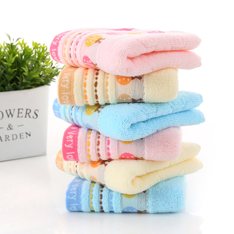 Detský bavlnený uterák na tvár, Jacquard, 32s, 50–80 g, vlastné vyšívanie