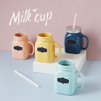 Keramická šálka s motívom ruže, široko otvorená raňajková šálka v darčekovej krabičke, model Mkb-030, štýl INS