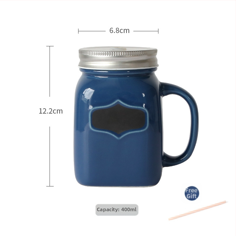 Keramická šálka s motívom ruže, široko otvorená raňajková šálka v darčekovej krabičke, model Mkb-030, štýl INS