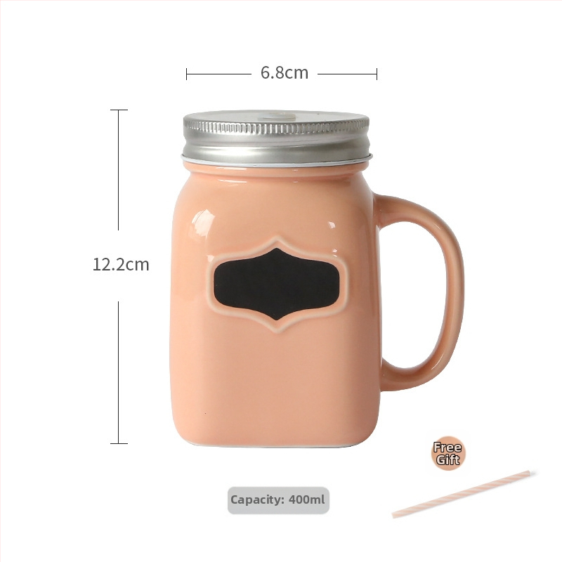 Keramická šálka s motívom ruže, široko otvorená raňajková šálka v darčekovej krabičke, model Mkb-030, štýl INS