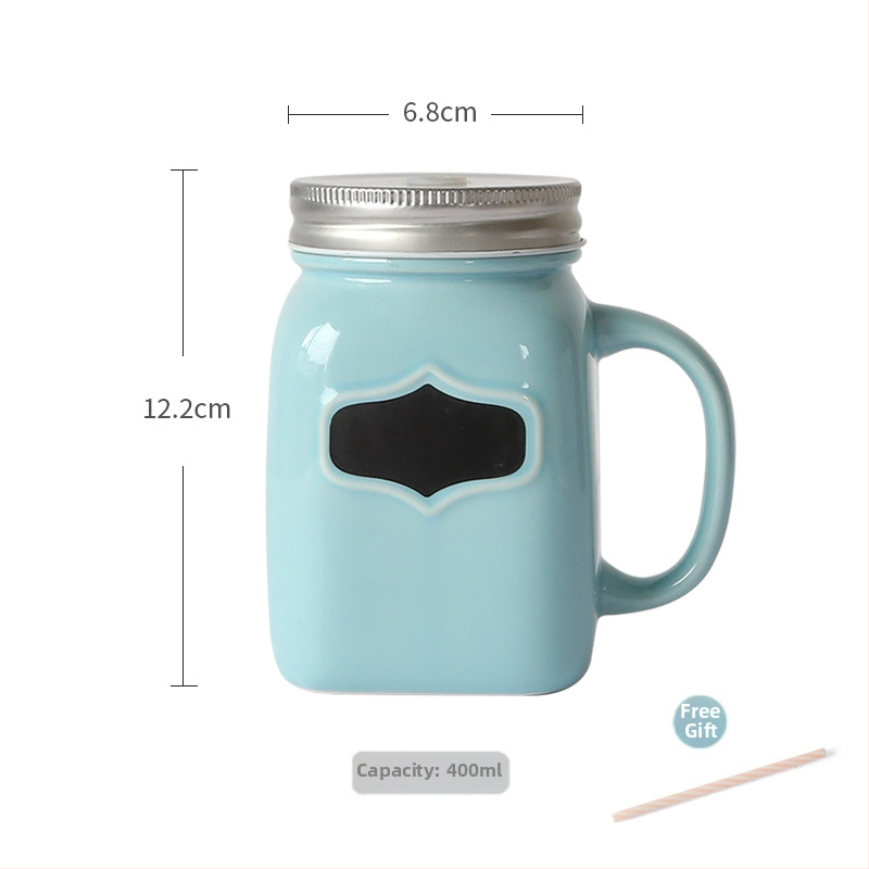 Keramická šálka s motívom ruže, široko otvorená raňajková šálka v darčekovej krabičke, model Mkb-030, štýl INS