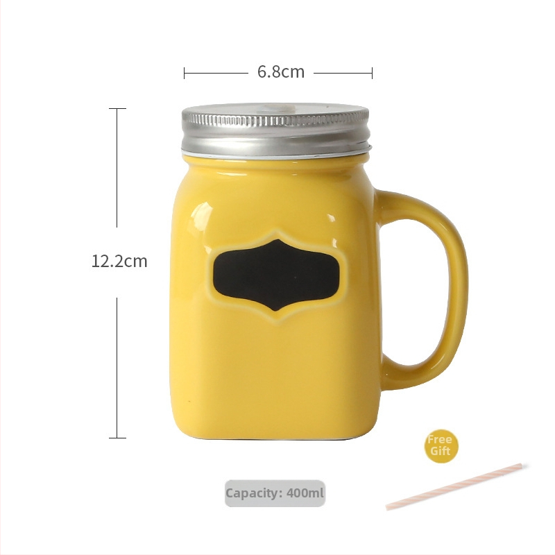 Keramická šálka s motívom ruže, široko otvorená raňajková šálka v darčekovej krabičke, model Mkb-030, štýl INS