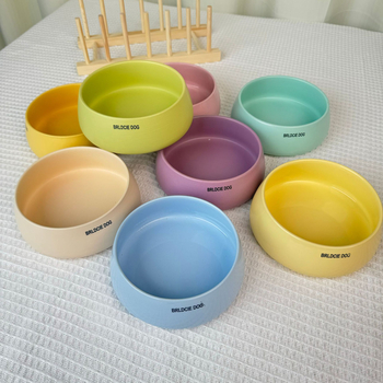 Керамична затворена котешка купа за храна с антиразливен дизайн и удебелена конструкция