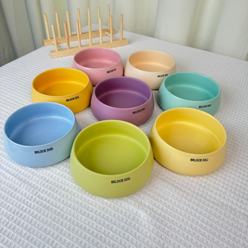 Керамична затворена котешка купа за храна с антиразливен дизайн и удебелена конструкция