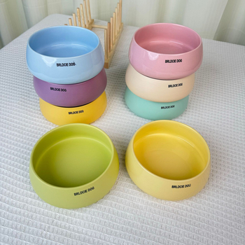 Керамична затворена котешка купа за храна с антиразливен дизайн и удебелена конструкция