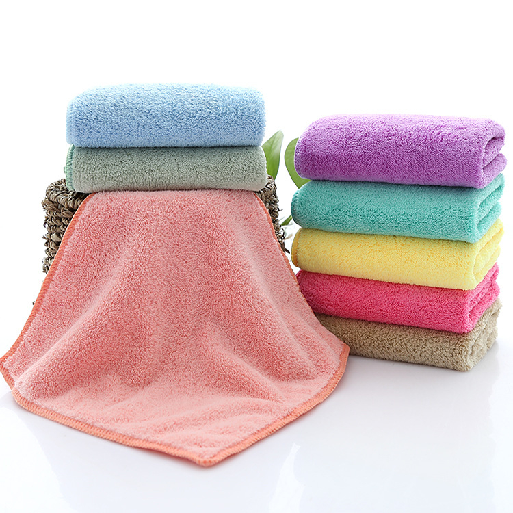 Mingshuo štvorcový uterák z korálového fleecu, 32 g, jednovláknová priadza, rýchle vstrebávanie vody (0–5 s)