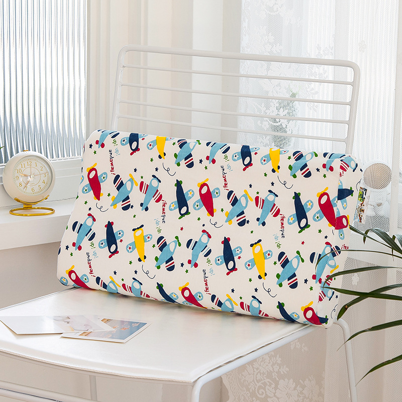 Obdĺžnikový latexový vankúš na krk s jadrom z čistého bavlneného vlákna, latexový obsah >90%, hmotnosť približne 0,5 kg