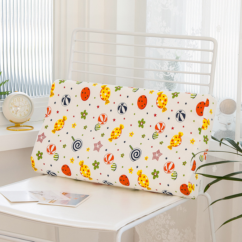 Obdĺžnikový latexový vankúš na krk s jadrom z čistého bavlneného vlákna, latexový obsah >90%, hmotnosť približne 0,5 kg