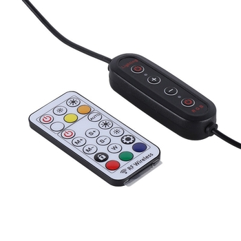 Chaobei RGB LED светлина за запълване с регулируема яркост, 10-50W, 5V, стойка за монтаж, за вътрешно, външно заснемане и стрийминг.