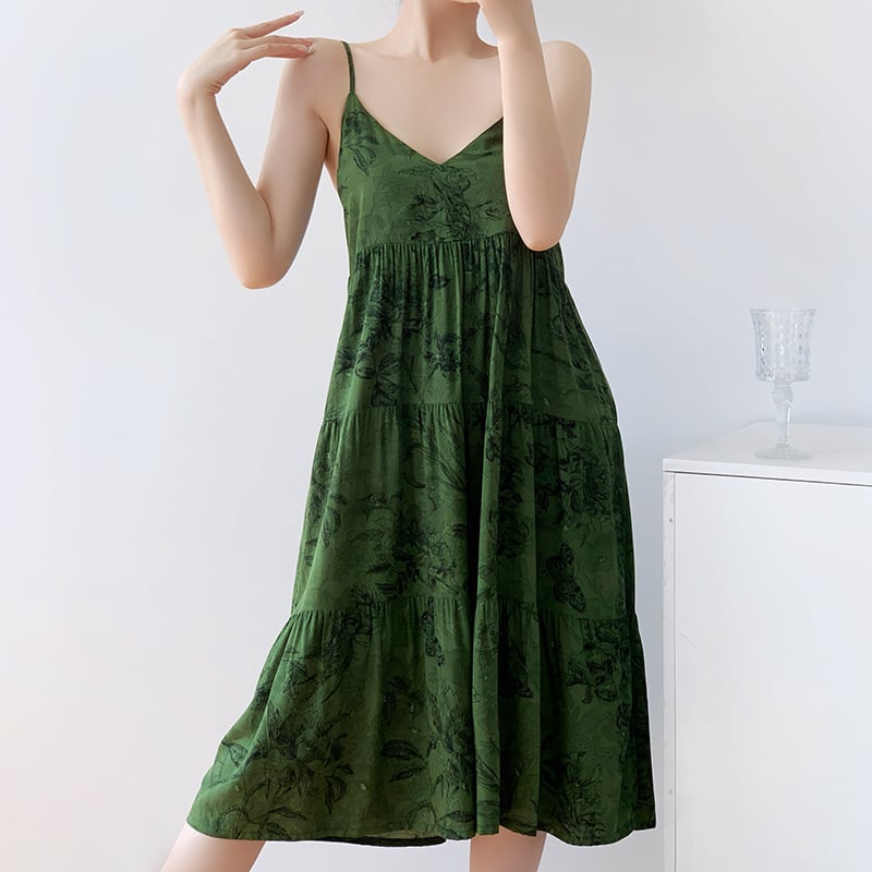 Nočná košeľa z bavlno-saténu, bez rukávov, okrúhly výstrih, stredná dĺžka, ľahká a priedušná letná nočná bielizeň